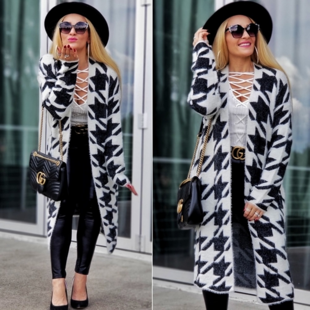❤ RESTOCKED XENA Houndstooth Soft Cardiga - Picture 2 of 4